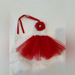 Red and white tutu dress size Newborn